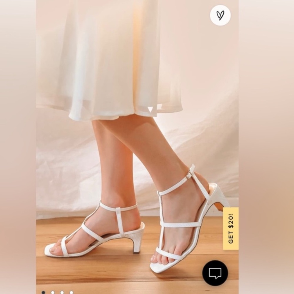 Jamelaa White Crocodile-Embossed High Heel Sandals from Lulu’s